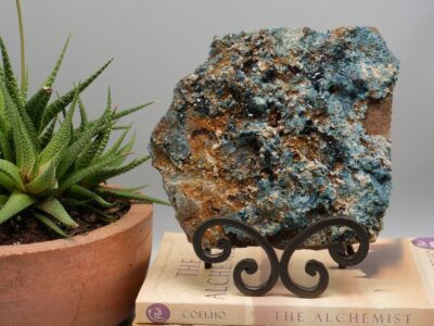 lazulite crystal specimen (with stand)
