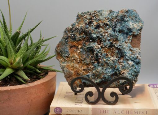 lazulite crystal specimen (with stand)