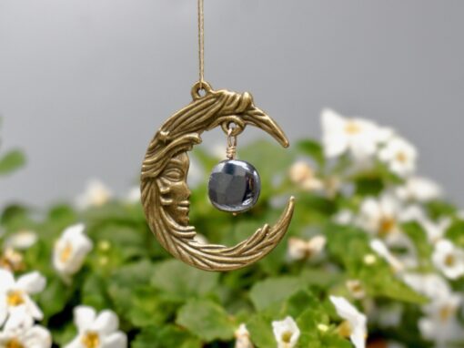 faceted terahertz crystal ~ lady in the moon suncatcher